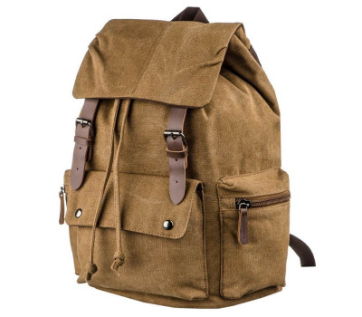 Рюкзак текстильний похідний Vintage 20134 Коричневий
