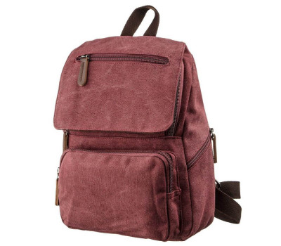 Компактний жіночий текстильний рюкзак Vintage 20195 Малиновий