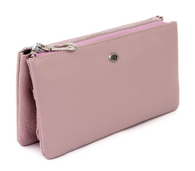 Місткий клатч на два відділення жіночий ST Leather 19247 Ліловий