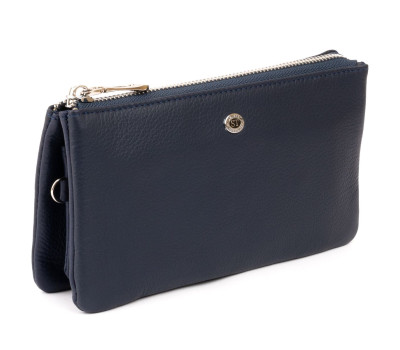 Місткий клатч на два відділення жіночий ST Leather 19248 Синій