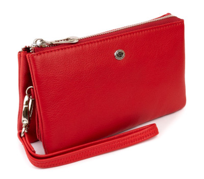 Місткий клатч з двох частин жіночий ST Leather 19251 Червоний