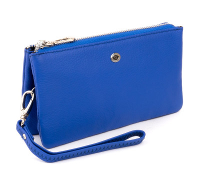 Місткий клатч з двох частин жіночий ST Leather 19252 Синій