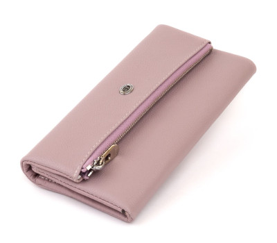 Клатч конверт з кишенею для мобільного шкіряний жіночий ST Leather 19269 Ліловий