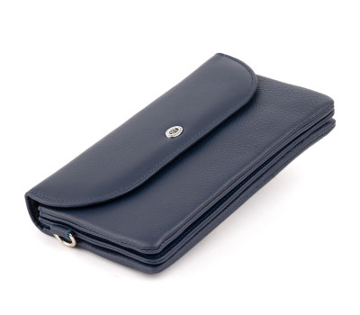 Клатч зі шкіри жіночий ST Leather 19317 Темно-синій