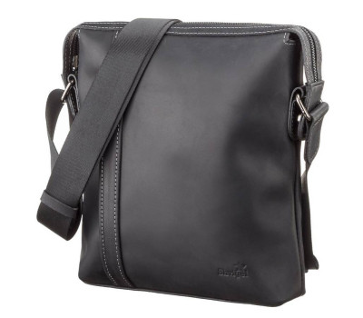 Сумка чоловіча SHVIGEL 11098 шкіряна Чорна