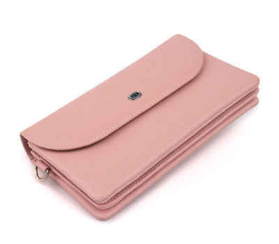 Клатч зі шкіри жіночий ST Leather 19323 Рожевий