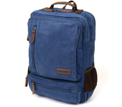 Рюкзак текстильний дорожній унісекс на два відділення Vintage 20613 Синій