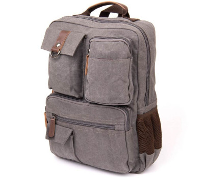 Рюкзак текстильний дорожній унісекс Vintage 20618 Сірий