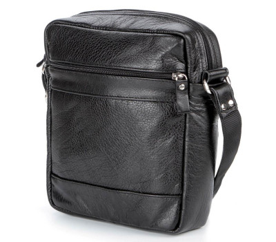 Елітна шкіряна чоловіча сумка SHVIGEL 00791 Чорна