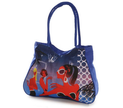 Сумка Жіноча Пляжна текстиль Podium 86108 blue Podium