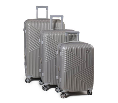 Дорожня Валіза 3/1 ABS-пластик 802 silver Podium