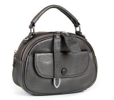 Сумка Жіноча Класична шкіра PODIUM P12 8758-9 silver-grey Podium