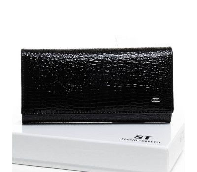 Гаманець LR шкіра-лак SERGIO TORRETTI W501 - 2 black Podium