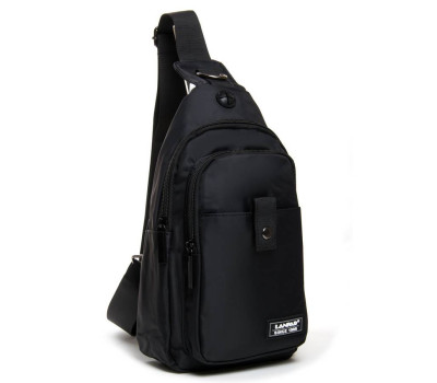 Сумка чоловіча на плече нейлон Lanpad 4057 black