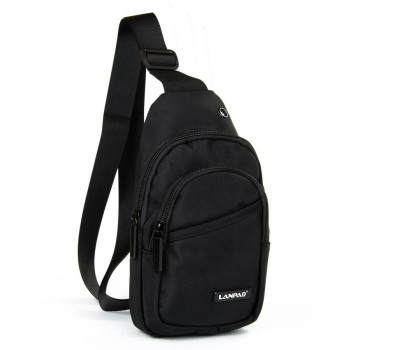 Сумка чоловіча на плече нейлон Lanpad 3737 black