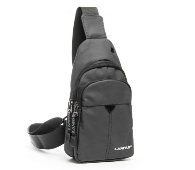 Сумка чоловіча на плече нейлон Lanpad 6022 grey