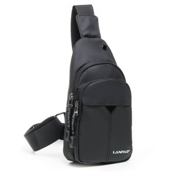Сумка чоловіча на плече нейлон Lanpad 6022 black