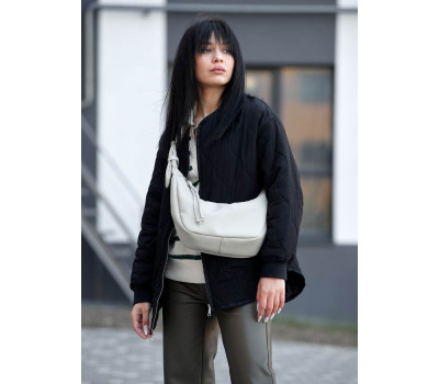 Женская сумка Sambag HOBO S серый шёлк