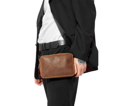 Поясна сумка для ноутбука Sambag Leoma із натуральної шкіри
