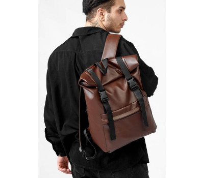 Рюкзак ролл Sambag унисекс RollTop Milton шоколадный