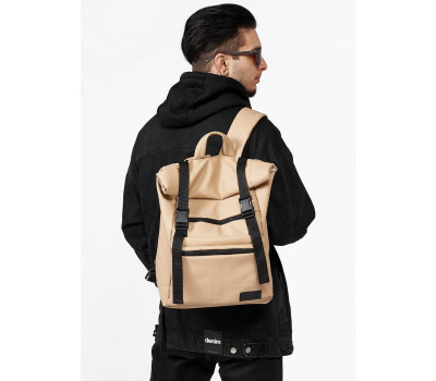 Мужской рюкзак ролл Sambag унисекс RollTop LTT Бежевый