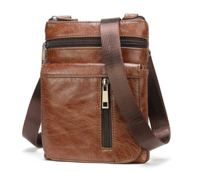 Барсетка чоловіча з натуральної шкіри 14989 Vintage Коричнева