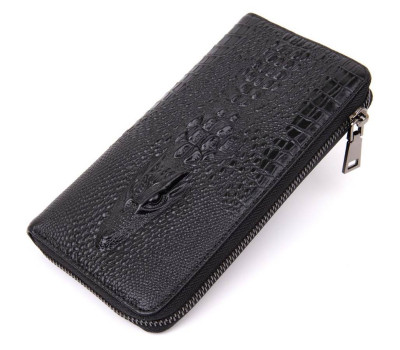Клатч чоловічий під рептилію Vintage 20438 Чорний