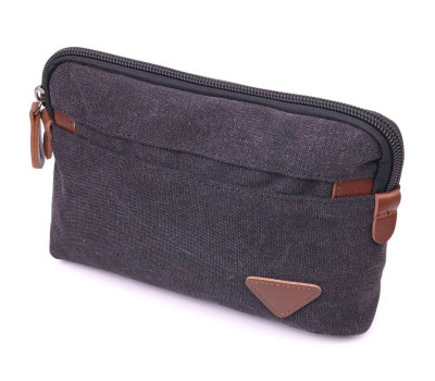 Зручна чоловіча барсетка текстильна 21258 Vintage Чорна