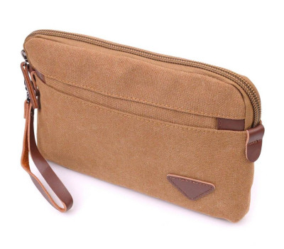 Практична чоловіча барсетка з текстилю 21260 Vintage Коричнева