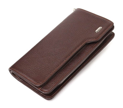 Оригінальне портмоне клатч із натуральної шкіри CANPELLINI 21537 Коричневе