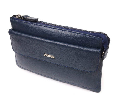 Оригінальний чоловічий клатч із натуральної шкіри CANPELLINI 21545 Синій