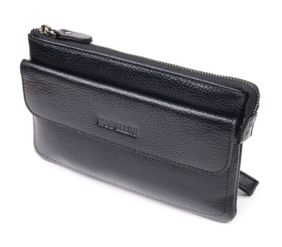 Стильний клатч для чоловіків із натуральної шкіри CANPELLINI 21546 Чорний