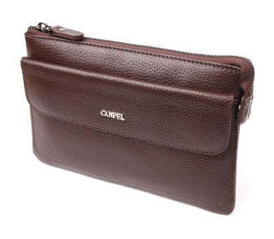 Стильний клатч для чоловіків з натуральної шкіри CANPELLINI 21548 Коричневий