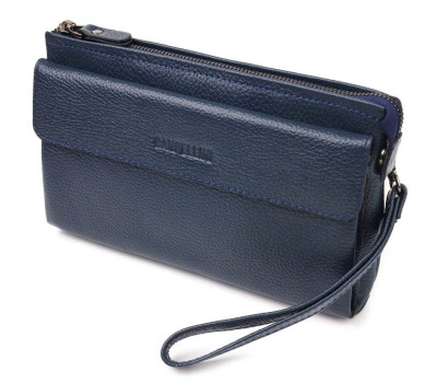 Чоловічий клатч з натуральної шкіри CANPELLINI 21550 Синій