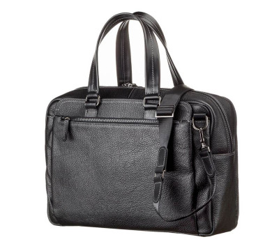 Сумка чоловіча SHVIGEL 11123 шкіряна Чорна