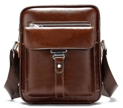 Сумка стильна чоловіча Vintage 14829 Коричнева