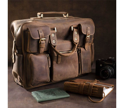 Сумка чоловіча багатофункціональна Vintage 14881 Коричнева