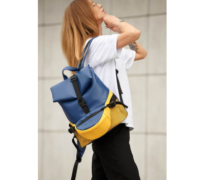 Женский рюкзак Sambag ReneDouble желто-голубой