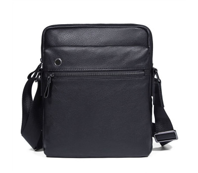 Компактна чоловіча шкіряна сумка на плече JD1045A John McDee