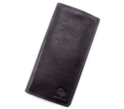 Портмоне чоловіче 512610 GP Сinturino, чорна гладка шкіра, Grande Pelle