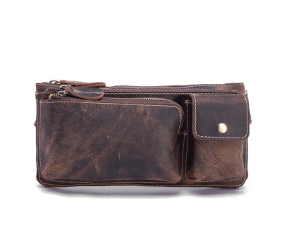 Шкіряна сумка на пояс колір коричневий Bexhill bx3616