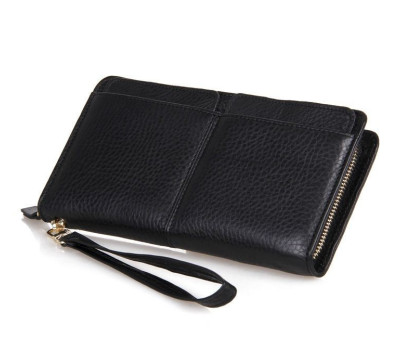 Чоловік шкіряний чорний клатч John McDee 8069A