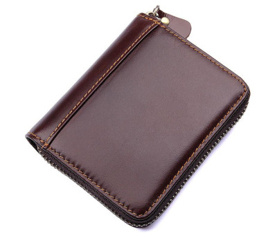 Фірмовий чоловічий кардхолдер колір шоколад John McDee JDR-8117Q-2