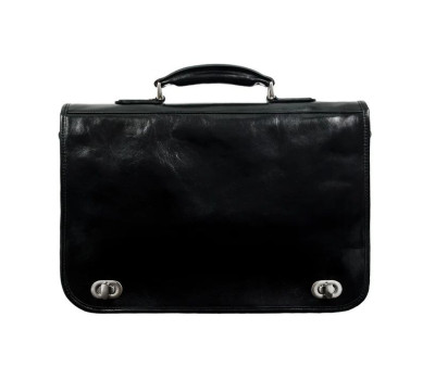 Шкіряний портфель для ноутбука - Illusions - коричневий Time Resistance 5205401