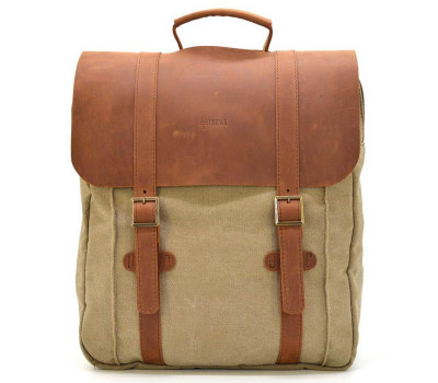 Сумка рюкзак из канвасу для ноутбука TARWA RBs-3420-3md рудий