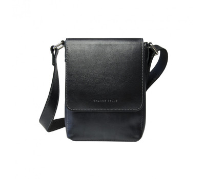 Мужская сумка-мессенджер мини формата, 235х160х50 мм, чёрный