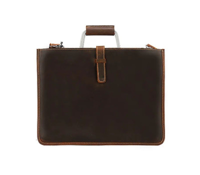 Чоловіча шкіряна папка-портфель із металевими ручками tid14121С Tiding
