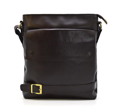 Cумка через плечо мужская кожаная коричневая TARWA GC-0040-3md
