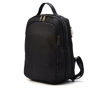 Міський чорний рюкзак RA-3072-3md TARWA шкіра Crazy Horse