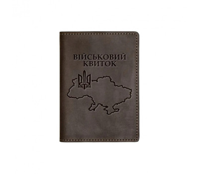 Шкіряна обкладинка для військового квитка Кордон Grande Pelle 257120UA